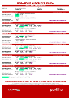HORARIO DE AUTOBUSES RONDA