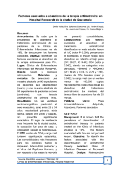 Factores asociados a abandono de la terapia antirretroviral en