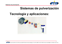 Sistemas de pulverizaci&oacute;n
