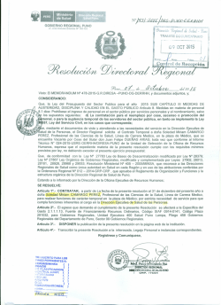 rdr n&deg; 1431-2015 contratar a soledad camargo perez