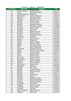 ACTA N&ordm; 4 - ANEXO A