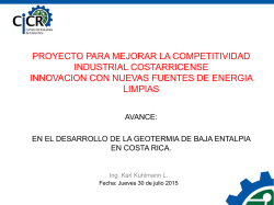 Sr. Karl Kuhlman, L&iacute;der Subcomisi&oacute;n Geotermia de Baja Entalp&iacute;a