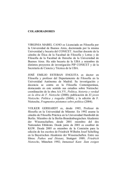 COLABORADORES VIRGINIA MABEL CANO es Licenciada en