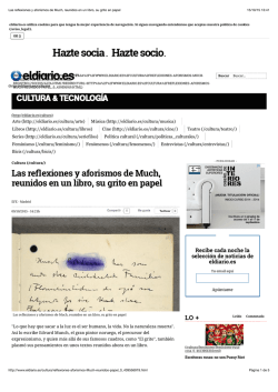 Las reflexiones y aforismos de Much, reunidos en un libro, su grito