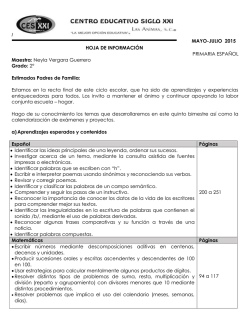 l MAYO-JULIO 2015 HOJA DE INFORMACI&Oacute;N PRIMARIA