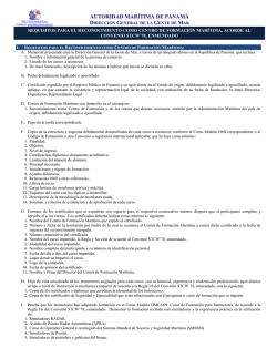Requisitos para Centros de Formaci&oacute;n Mar&iacute;tima
