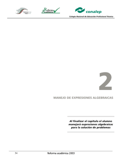 MANEJO DE EXPRESIONES ALGEBRAICAS