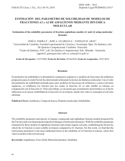 ESTIMACI&Oacute;N DEL PAR&Aacute;METRO DE SOLUBILIDAD DE MODELOS
