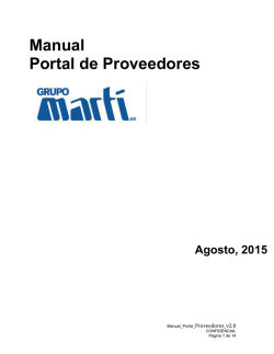 Manual Portal de Proveedores