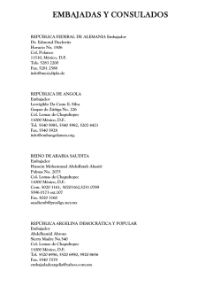 EMBAJADAS Y CONSULADOS