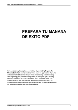 prepara tu manana de exito pdf - Cyrelle Vroomen Ebook Library