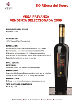 vega privanza vendimia seleccionada 2009