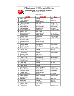 La lista de inscriptos sigue aumentando ten&eacute;s que