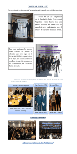 Socios por un D&iacute;a - Escuela JEAN PIAGET