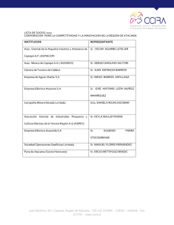 LISTA DE SOCIOS 2015 CORPORACION PARA LA