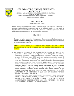 liga infantil y juvenil de b&eacute;isbol yucatan ac