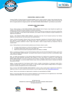 Convocatoria - Liga Telmex Beisbol