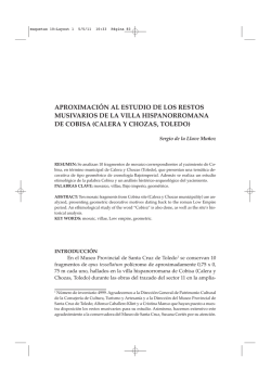 Aproximaci&oacute;n al estudio de los restos