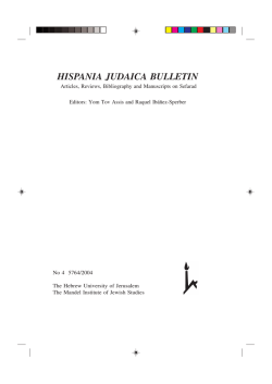 Distinctive Characteristics of Jewish Ibero