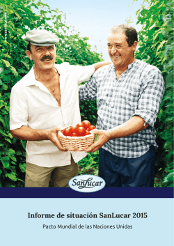 Informe de situaci&oacute;n SanLucar 2015