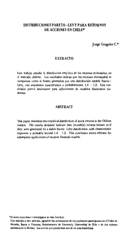 distribuciones pareto-levy para retornos de acciones en chile