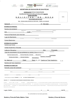 Solicitud de Beca de Manutenci&oacute;n Ciclo Escolar 2015-2016