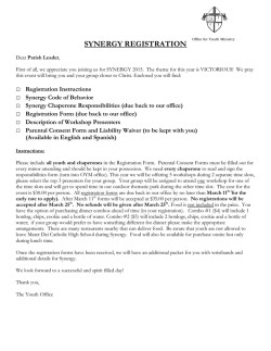 Synergy Registration Form