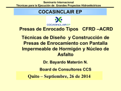 T&eacute;cnicas de dise&ntilde;o y control de presas en enrocado