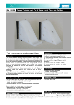 HM 160.32 Presa-Vertedero de Perfil Ogee con 2 Tipos de Salidas