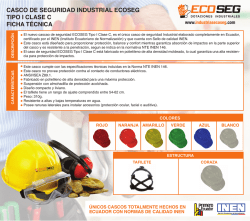 casco de seguridad industrial ecoseg tipo i clase c ficha t&eacute;cnica