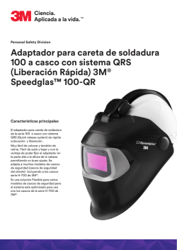 Adaptador para careta de soldadura 100 a casco con sistema QRS