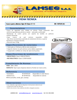 Casco para alturas tipo II Clase E Y C RF: WTNTC4U