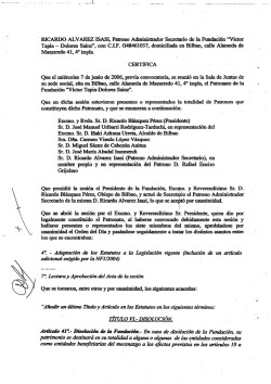RICARDO ALVAREZ ISASI, Patrono Administrador Secretario de la