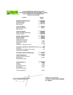 FIRMA DEL CONTADOR NOMBRE: VICTOR HUGO ARENAS