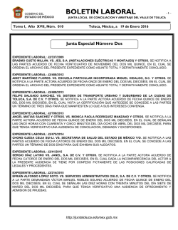 Bol19enero16 - Junta local de Conciliaci&oacute;n y Arbitraje del Valle de