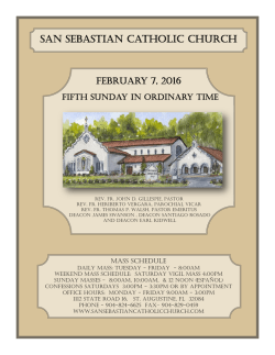 Fifth Sunday in Ordinary Time - San Sebastian Catholic Church