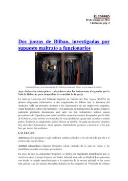 Dos juezas de Bilbao, investigadas por supuesto maltrato a
