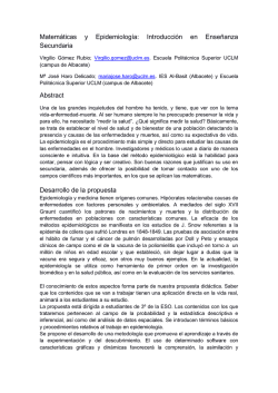 Matem&aacute;ticas y Epidemiolog&iacute;a: Introducci&oacute;n en Ense&ntilde;anza
