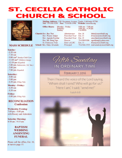 Please support those listed in the back pages of our bulletin