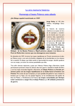 La otra memoria hist&oacute;rica. Homenaje al M&aacute;rtir