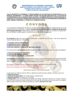 Convocatoria de Proyectos de Servicio Universitario y Programas