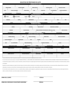 SOLICITUD DE PRESTAMO DE AUTO