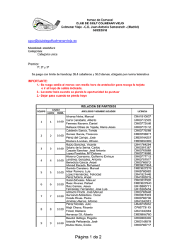 P&aacute;gina 1 de 2 - Club Golf Colmenar Viejo