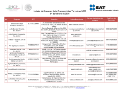 Listado de Empresas Auto-Transportistas Terrestres NEEC 04