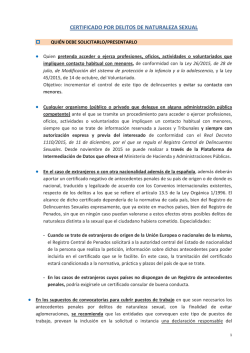 CERTIFICADO POR DELITOS DE NATURALEZA SEXUAL