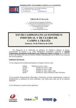 Cto. Regional de Campo a Trav&eacute;s Individual y por Equipos