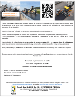 Operarios y conductores de maquinaria de asfalto