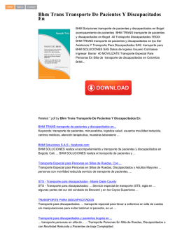 Bhm Trans Transporte De Pacientes Y Discapacitados En