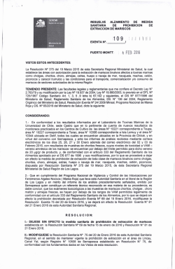 Resoluci&oacute;n 109-04022016 - Laboratorio de Toxinas Marinas