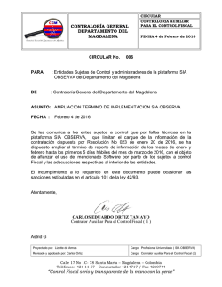 SIA OBSERVA - CONTRALOR&Iacute;A GENERAL DEL MAGDALENA